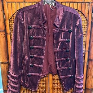 Free people dark mauve military jacket